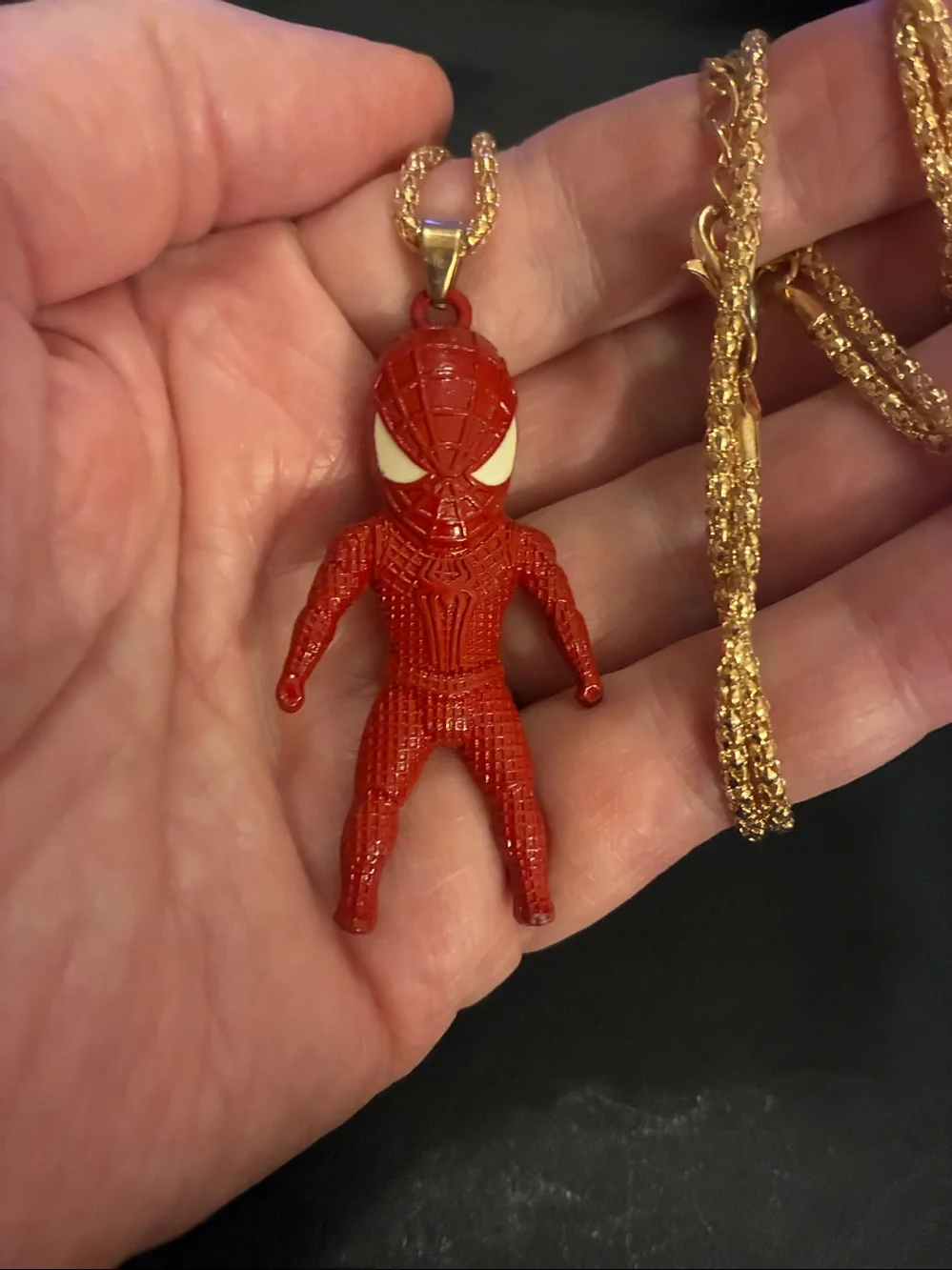 Kids Red Superhero Spider Man Pendant Necklace - Fun Character Accessory NWOT